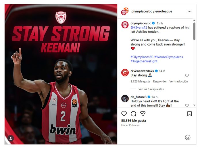 Drama en el básquet europeo: una figura regresó tras más de 500 días ausente por lesión y se rompió el tendón de Aquiles a los dos minutos