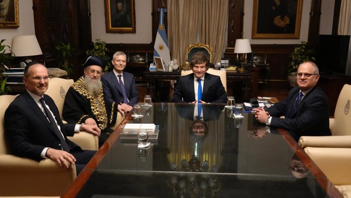 Javier Milei recibió al gran rabino sefaradí de Israel, David Yosef