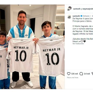“De príncipe a genio”: el regalo que Neymar les envió a Messi y sus hijos