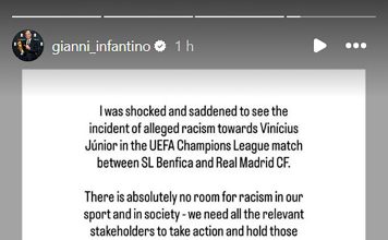 El mensaje del presidente de la FIFA tras la acusación de racismo que Vinicius Jr. realizó contra el argentino Prestianni