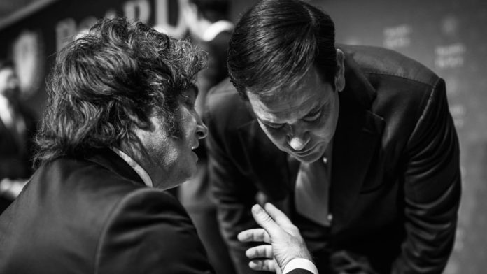 “La paz es el premio”: la foto de Javier Milei y Marco Rubio que publicó el Departamento de Estado de EEUU