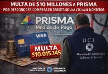 MULTA MILLONARIA A PRISMA (VISA)POR DESCONOCER CONSUMOS DE LA TARJETA