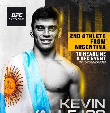 Debutó en UFC hace un año y ahora encabezará una cartelera frente una leyenda 17 años mayor que él: el sueño del argentino Kevin Vallejos