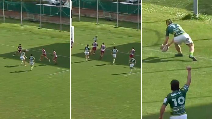 El try más insólito de la temporada: la polémica que se generó por una jugada de cabeza en el rugby italiano