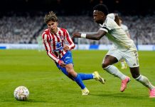 Salió a la luz el video de la provocación de Vinícius Junior a Giuliano Simeone durante el clásico de Madrid