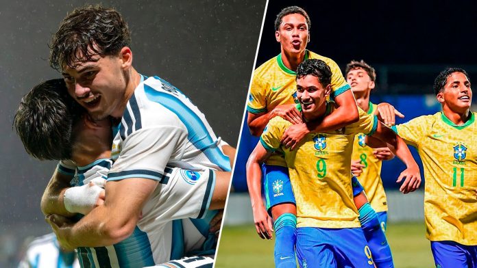 Argentina enfrentará a Brasil en busca de la clasificación a semifinales del Sudamericano Sub 17: hora, TV y posibles formaciones