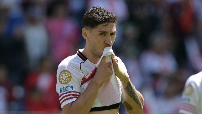 Alarma en la selección argentina: Gonzalo Montiel se lesionó en el calentamiento y fue reemplazado por Bustos en River-Gimnasia