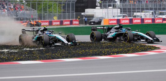 Polémica en Mercedes por el toque de George Russell y Kimi Antonelli que casi los deja afuera de la Sprint del GP de Canadá