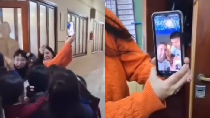 El emotivo momento que vivieron alumnos de una escuela cuando los jugadores de la selección argentina les hicieron una videollamada