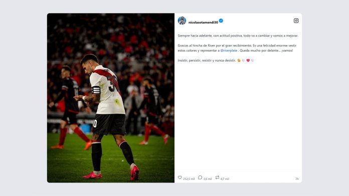 La dura autocrítica de Nicolás Otamendi tras la derrota de River Plate ante Barracas Central: “No vengo de vacaciones”