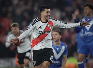 Enganche preciso y definición quirúrgica dentro del área: el golazo de Ángel Correa con el que River se puso en ventaja ante Vélez