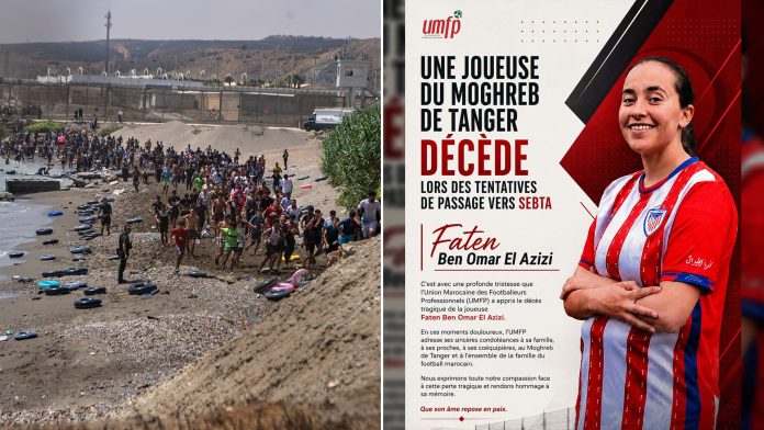 Murió una futbolista marroquí al intentar cruzar nadando la costa de Ceuta