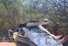 Cayó una avioneta en el sur de Córdoba con cinco personas a bordo: hay dos menores heridos
