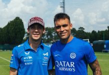 Colapinto visitó a Lautaro Martínez en Milán antes del Gran Premio de Italia: el gesto que sorprendió al futbolista