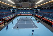 Copa Davis: la Selección Argentina de tenis tuvo su primer entrenamiento en Neuquén