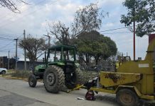 Córdoba: murió un hombre que había sido golpeado por una máquina chipeadora de ramas y estaba internado