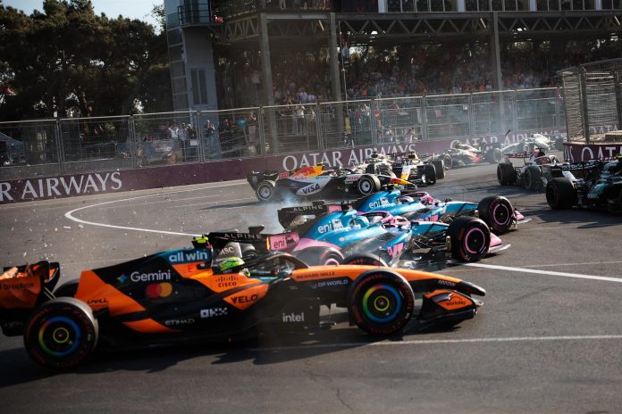 “Frena muy tarde”: el paso a paso de la maniobra de Franco Colapinto que terminó con el choque a Pierre Gasly en la carrera de Bakú