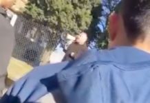 Video: el director de un secundario increpó con un megáfono a sus estudiantes por hacer batallas de farmear aura