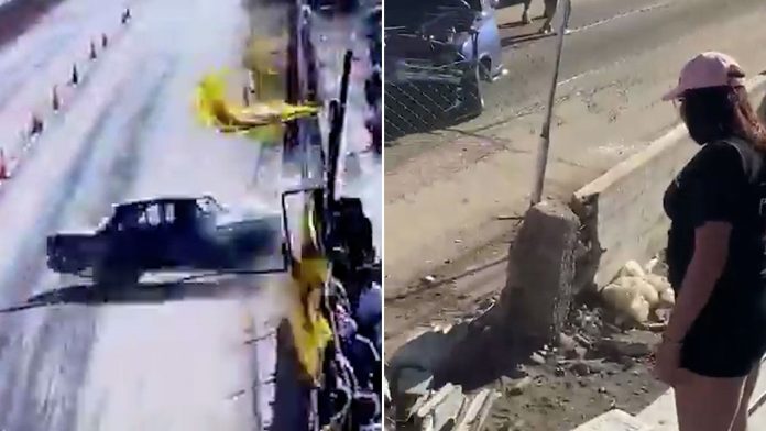 Video: perdió el control del auto cuando corría una picada, chocó contra una tribuna y mató a una joven de 18 años