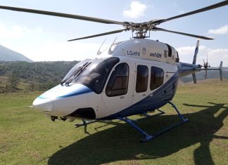 BÚSQUEDA DE MOYANO: EL HELICÓPTERO PROVINCIAL REALIZA VUELOS CADA 30 MINUTOS PARA TRASLADAR RESCATISTAS