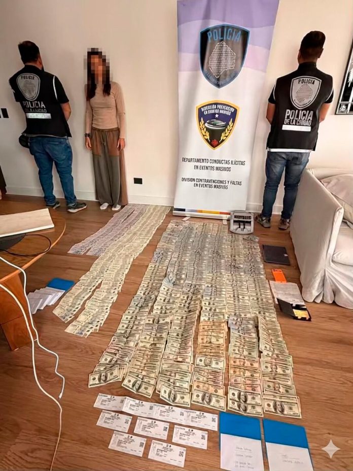 Así fue el allanamiento a la mujer que revendía entradas para la despedida de Messi: escondía fajos de dólares en una caja fuerte