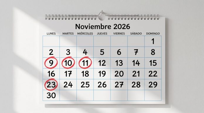 Calendario 2026: todos los feriados de noviembre en Argentina