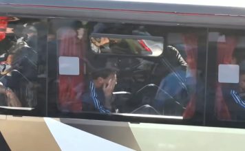 El momento en el que Messi rompió en llanto arriba del micro que trasladó a la selección argentina al Monumental