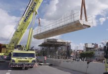 La autopista Dellepiane estará cerrada por 24 horas por la instalación de una nueva pasarela peatonal