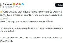 “No podés darle de comer a los kukas”: fuerte cruce entre una concejal y un tuitero libertario por un puente en Quilmes
