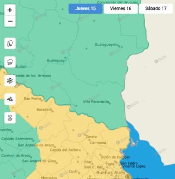 Tormentas en el Área Metropolitana de Buenos Aires: el SMN lanzó un alerta amarilla y avanza un frente frío